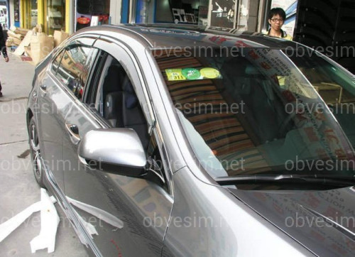 Дефлекторы окон с хром молдингом из нерж. стали Honda Accord 2008-2012